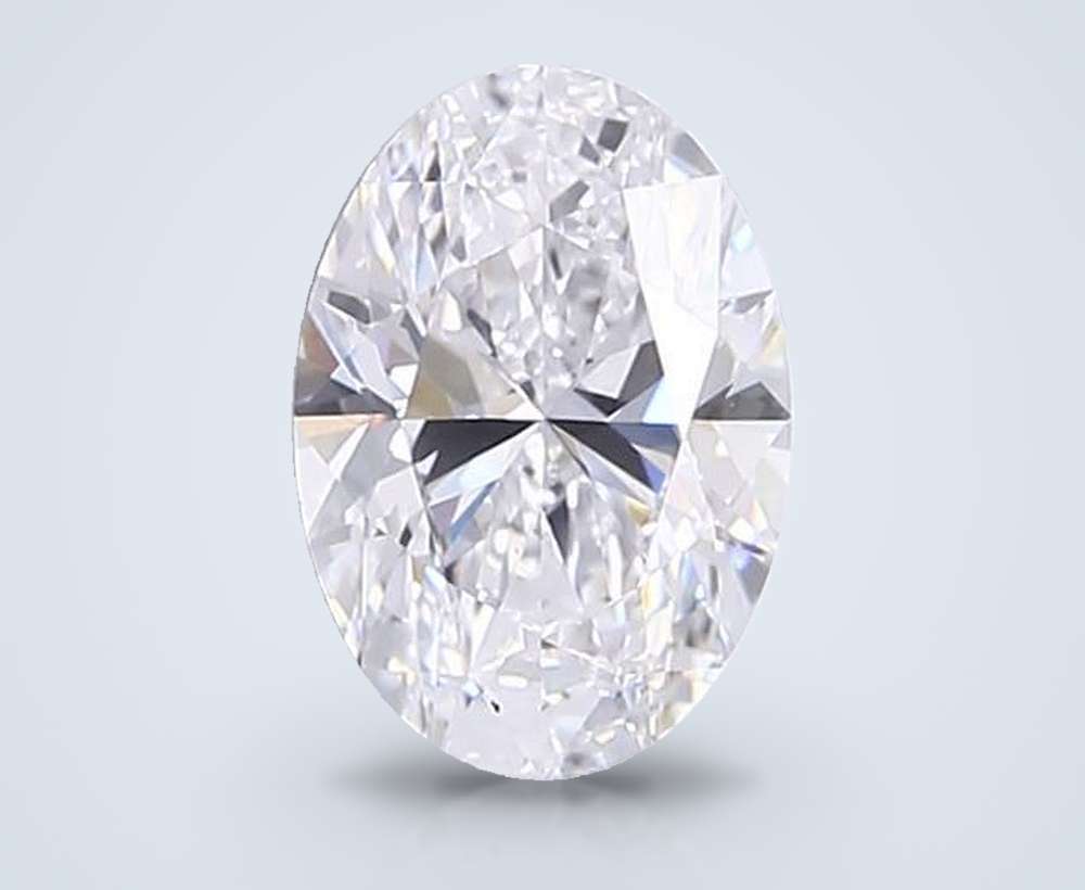 5.00ct E VS1 Rare Carat Ideal Cut Oval Lab Grown Diamond