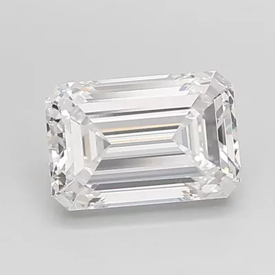 3.05ct D VS1 Rare Carat Ideal Cut Emerald Lab Grown Diamond