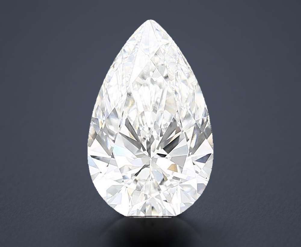 3.06ct E VS1 Rare Carat Ideal Cut Pear Lab Grown Diamond