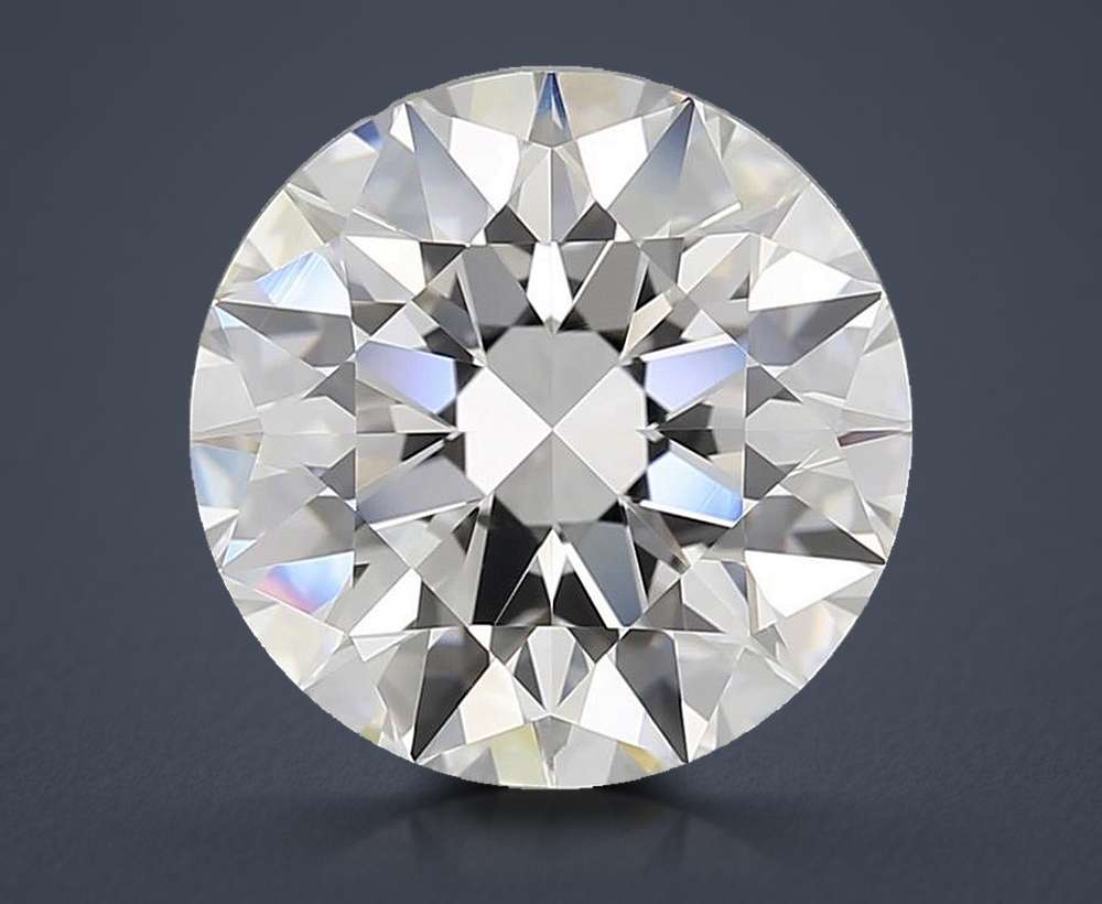 4.08ct H VS1 Rare Carat Ideal Cut Round Diamond