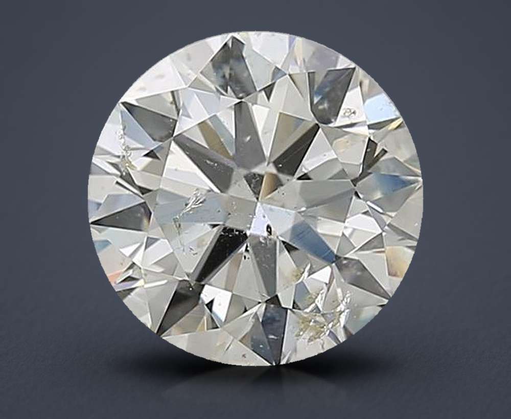 3.30ct J SI2 Rare Carat Ideal Cut Round Diamond