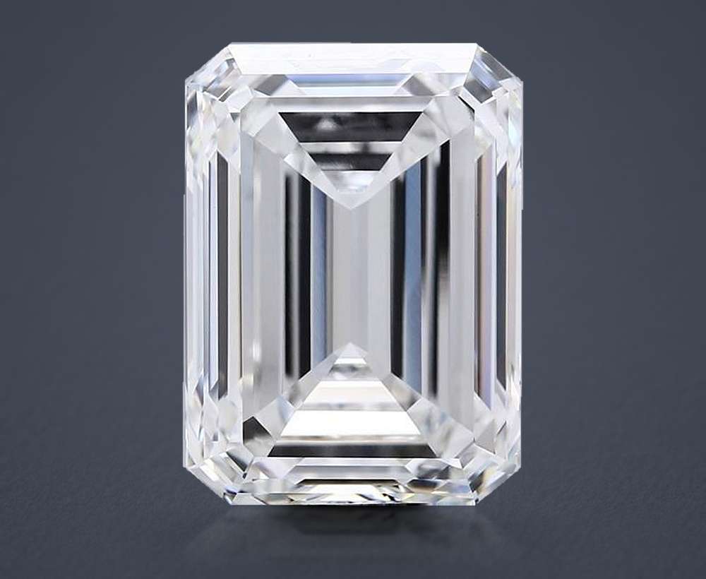18.41ct F VVS2 Rare Carat Ideal Cut Emerald Lab Grown Diamond