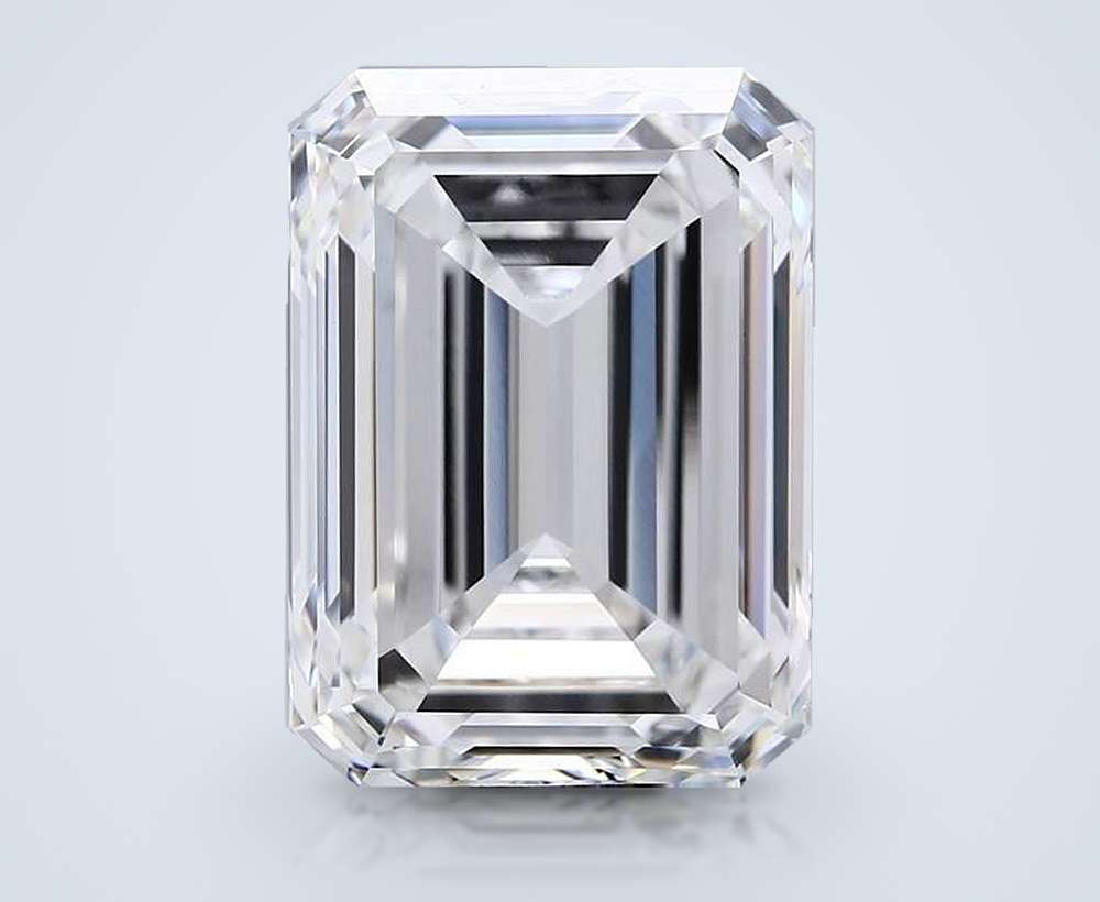 18.41ct F VVS2 Rare Carat Ideal Cut Emerald Lab Grown Diamond