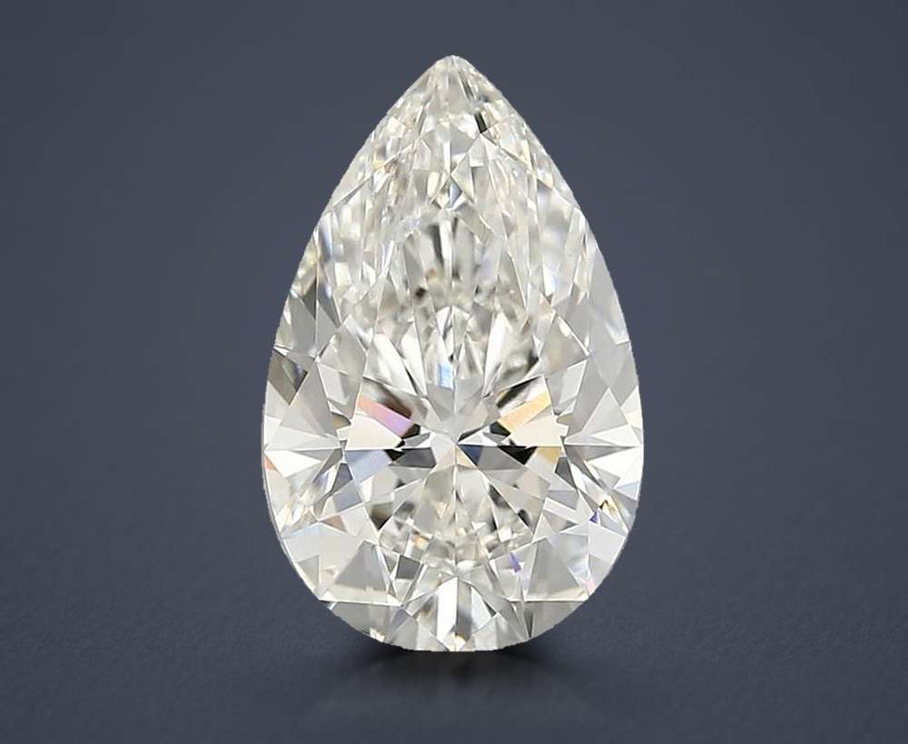 4.04ct H VS1 Rare Carat Ideal Cut Pear Lab Grown Diamond