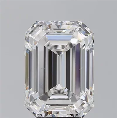 6.03ct E VS2 Rare Carat Ideal Cut Emerald Diamond