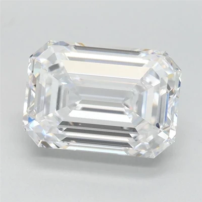 3.01ct F VS2 Rare Carat Ideal Cut Emerald Lab Grown Diamond
