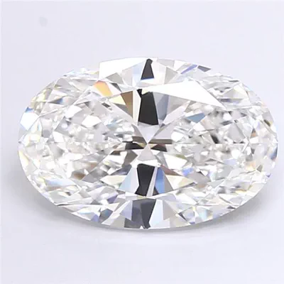 7.08ct F VVS2 Rare Carat Ideal Cut Oval Lab Grown Diamond