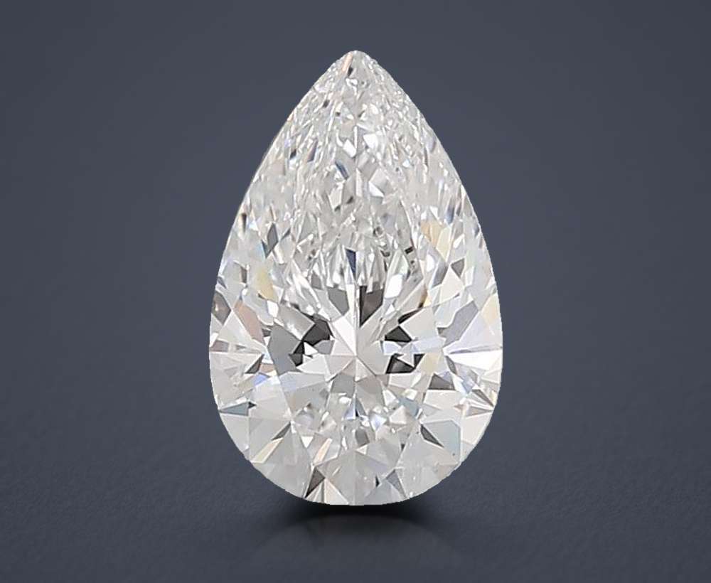 2.10ct D VS1 Rare Carat Ideal Cut Pear Lab Grown Diamond