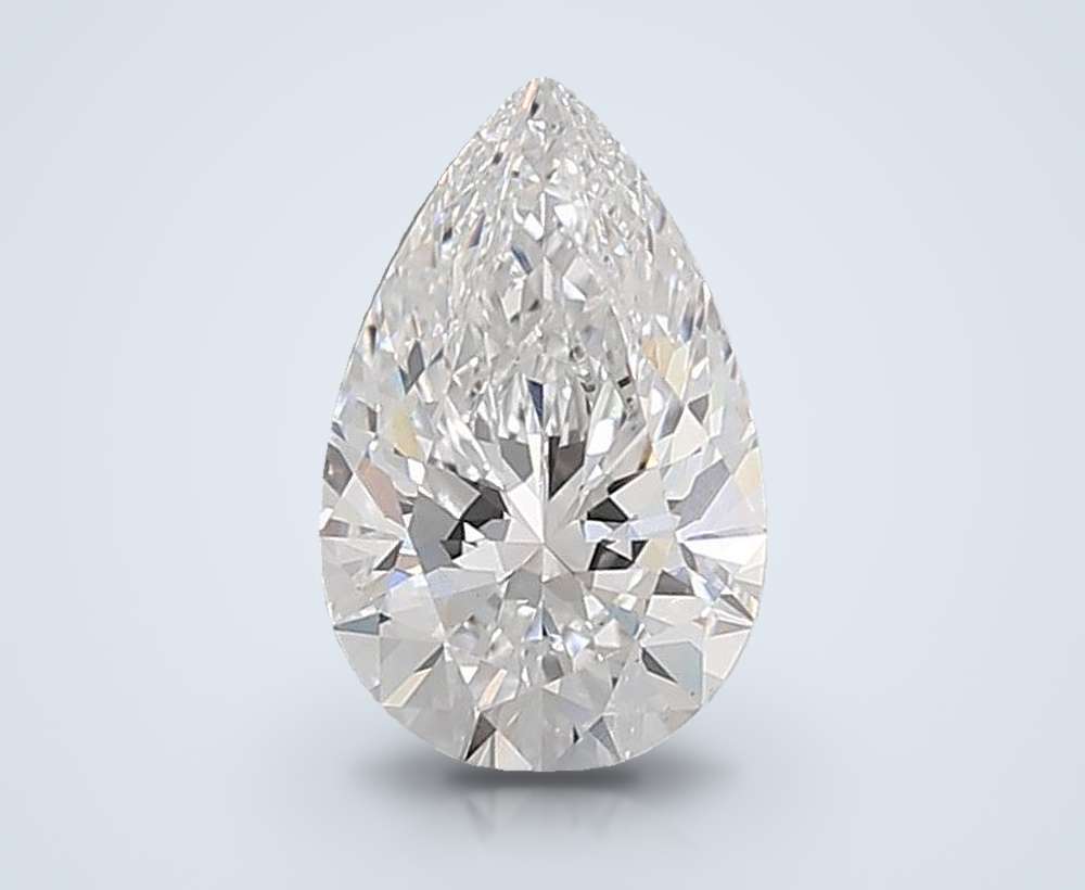 2.10ct D VS1 Rare Carat Ideal Cut Pear Lab Grown Diamond