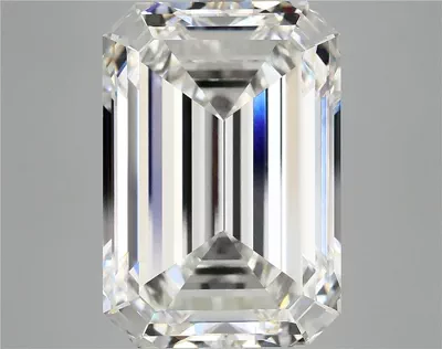12.74ct F VVS2 Rare Carat Ideal Cut Emerald Lab Grown Diamond