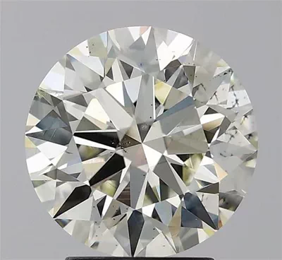 3.08ct K SI1 Rare Carat Ideal Cut Round Diamond