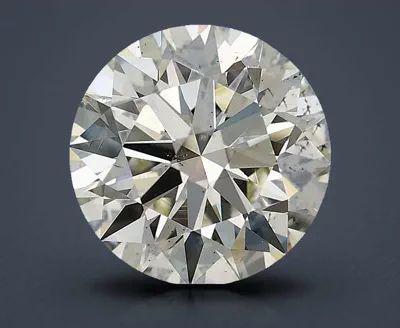 3.08ct K SI1 Rare Carat Ideal Cut Round Diamond