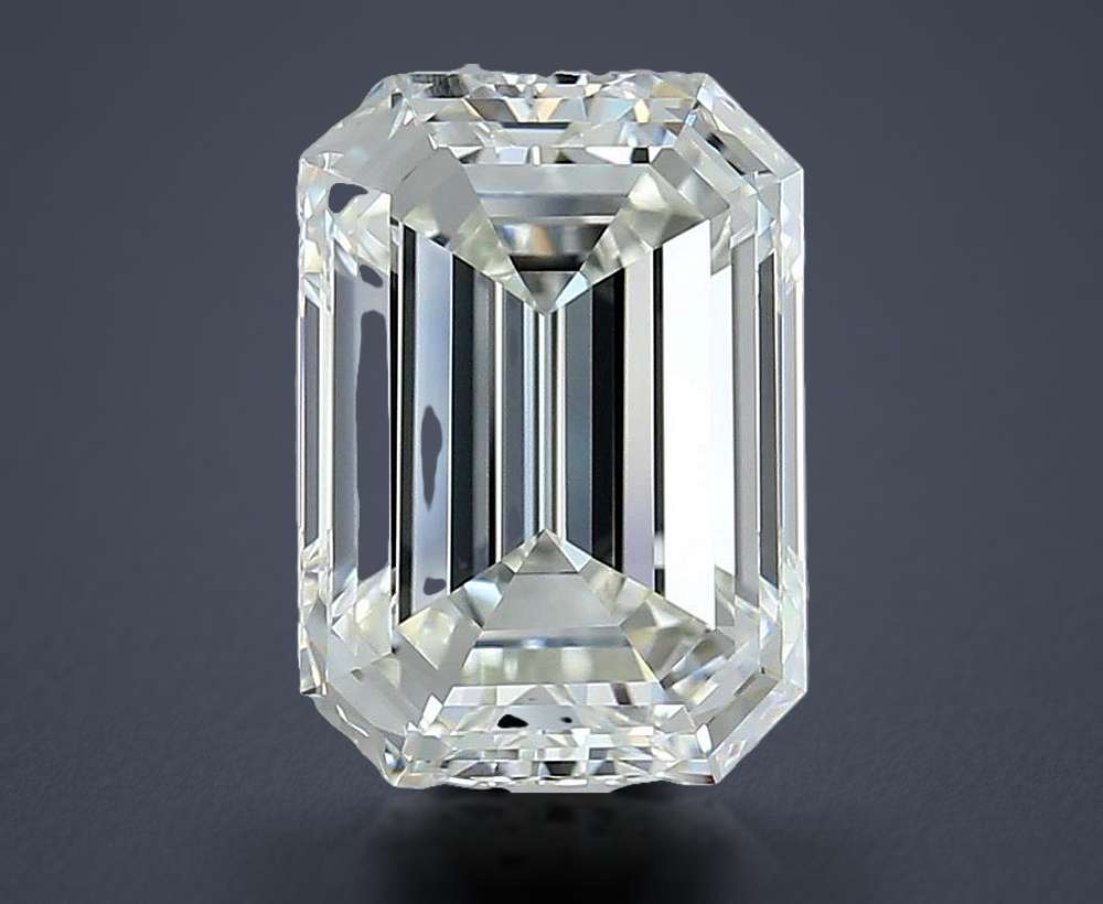 4.50ct J VVS2 Rare Carat Ideal Cut Emerald Diamond