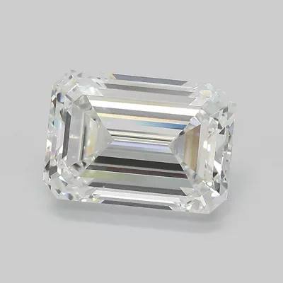 5.70ct F VVS2 Excellent Cut Emerald Lab Grown Diamond