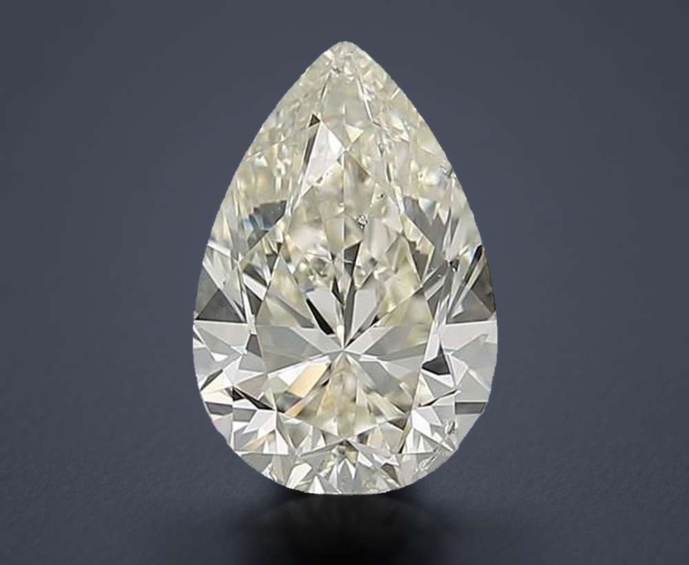 3.01ct J SI1 Rare Carat Ideal Cut Pear Diamond