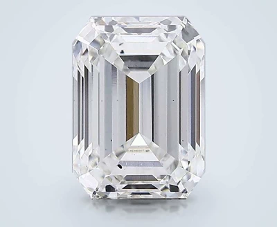 3.01ct G SI1 Rare Carat Ideal Cut Emerald Lab Grown Diamond