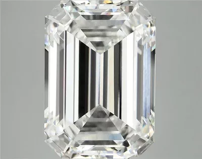 12.87ct F VVS2 Rare Carat Ideal Cut Emerald Lab Grown Diamond