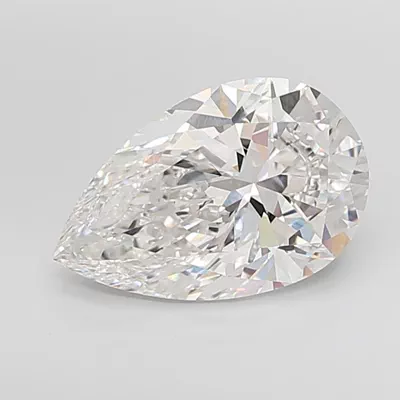 6.04ct F VVS2 Rare Carat Ideal Cut Pear Lab Grown Diamond