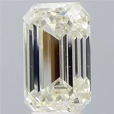5.02ct K SI1 Rare Carat Ideal Cut Emerald Diamond