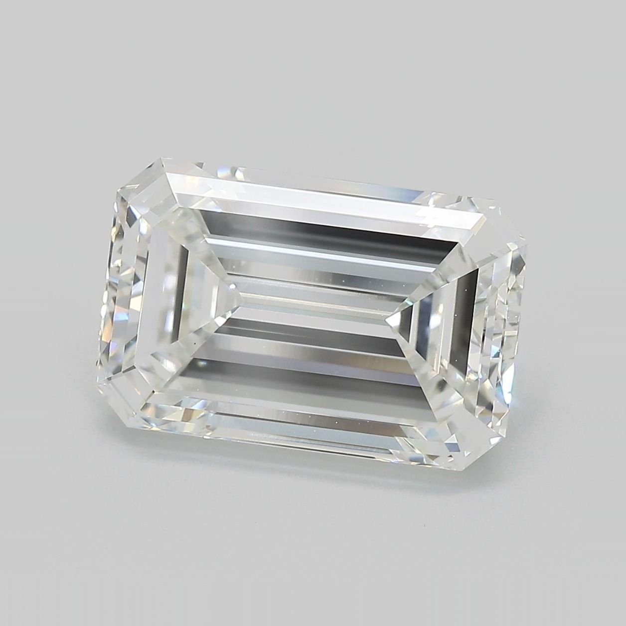 7.12ct F VVS2 Rare Carat Ideal Cut Emerald Lab Grown Diamond