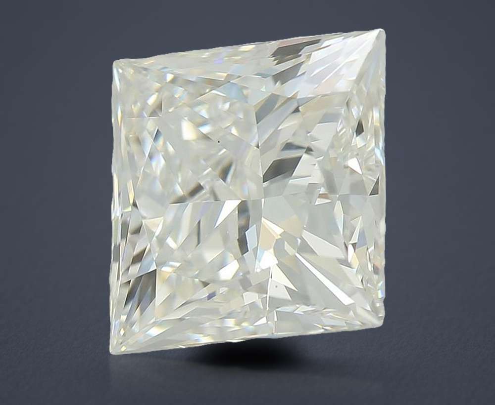 4.01ct F VS1 Rare Carat Ideal Cut Princess Lab Grown Diamond