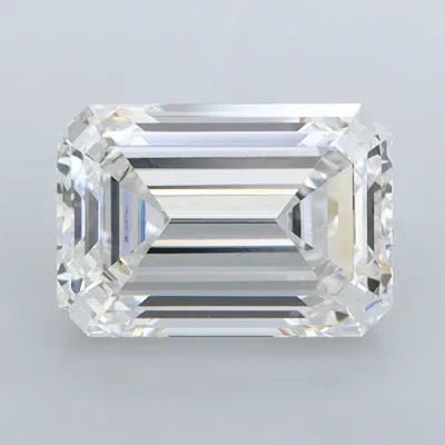 3.03ct F VVS2 Rare Carat Ideal Cut Emerald Lab Grown Diamond