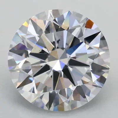 3.01ct D VS2 Excellent Cut Round Lab Grown Diamond