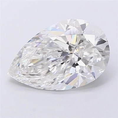 4.08ct F VS1 Rare Carat Ideal Cut Pear Lab Grown Diamond