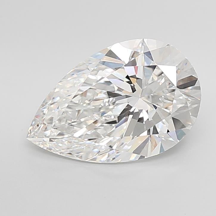 5.03ct F VVS2 Rare Carat Ideal Cut Pear Lab Grown Diamond
