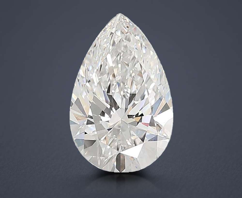 5.03ct F VVS2 Rare Carat Ideal Cut Pear Lab Grown Diamond