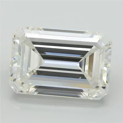 10.22ct F VVS2 Rare Carat Ideal Cut Emerald Lab Grown Diamond