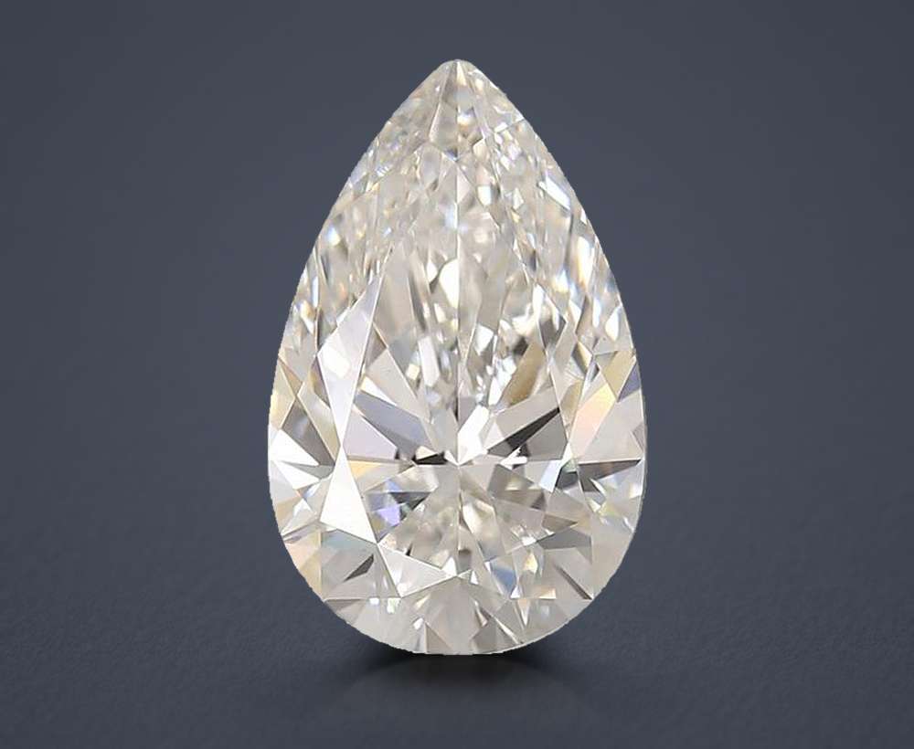 5.58ct F VS2 Rare Carat Ideal Cut Pear Lab Grown Diamond