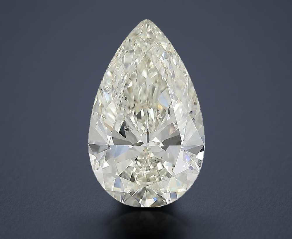 4.02ct J SI1 Rare Carat Ideal Cut Pear Diamond