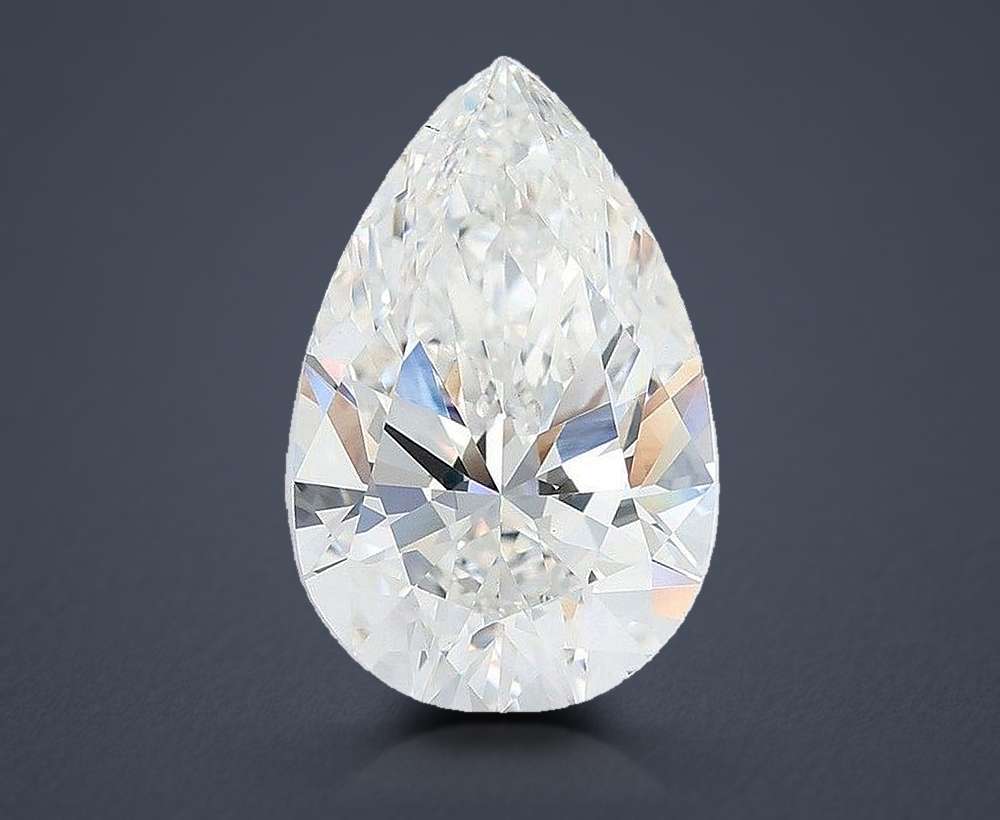 6.02ct F VVS2 Rare Carat Ideal Cut Pear Lab Grown Diamond
