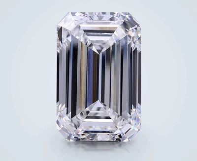 14.50ct F VVS2 Rare Carat Ideal Cut Emerald Lab Grown Diamond