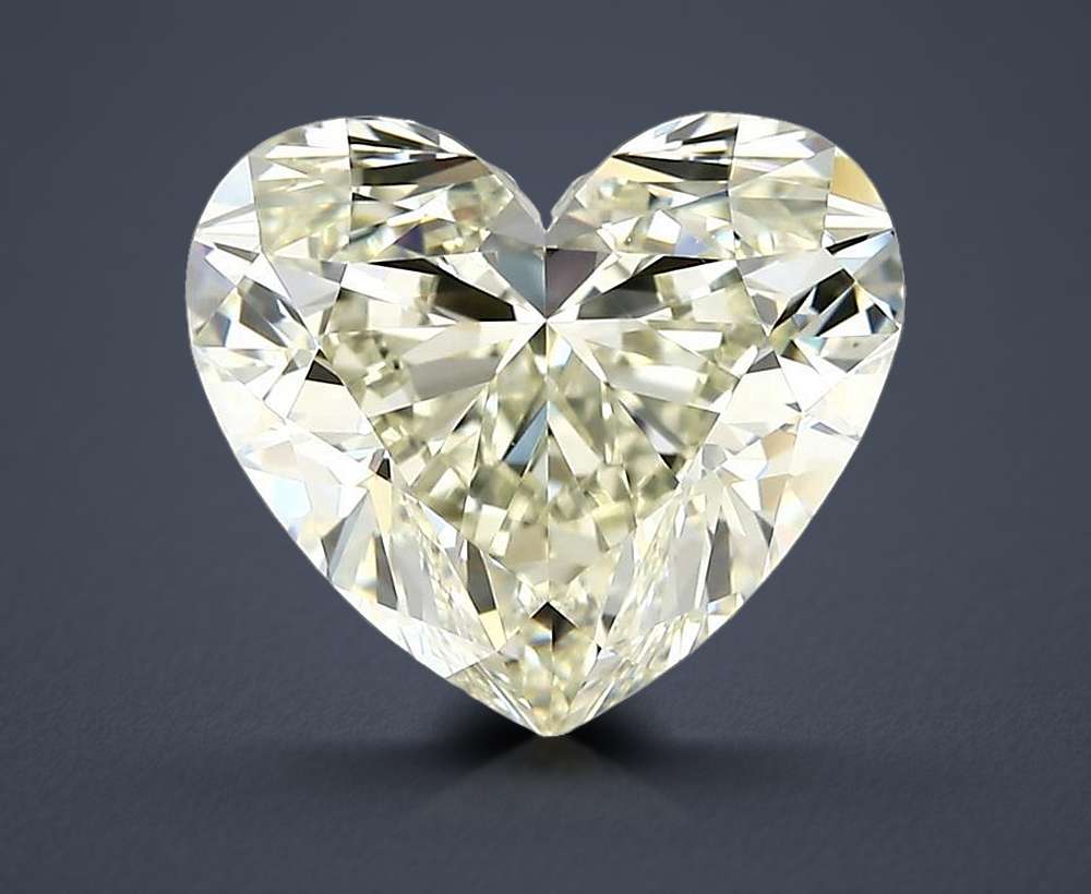 3.02ct K VVS2 Rare Carat Ideal Cut Heart Diamond