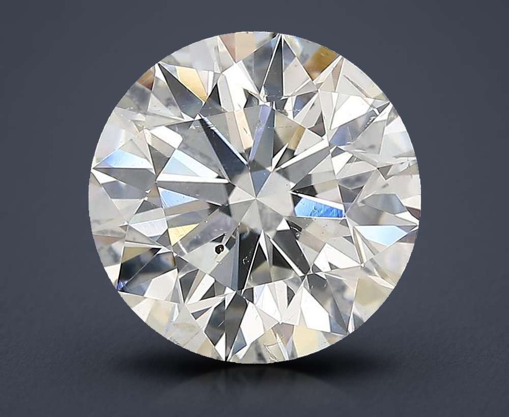 4.01ct I SI2 Rare Carat Ideal Cut Round Diamond