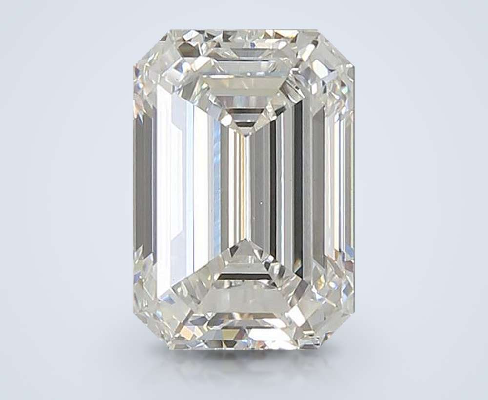 3.09ct E VS1 Rare Carat Ideal Cut Emerald Lab Grown Diamond