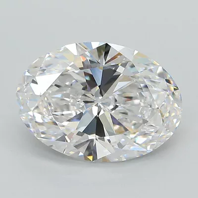 3.02ct D VVS2 Rare Carat Ideal Cut Oval Lab Grown Diamond