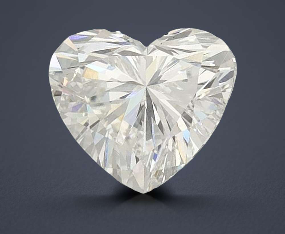 1.36ct F VVS2 Very Good Cut Heart Lab Grown Diamond