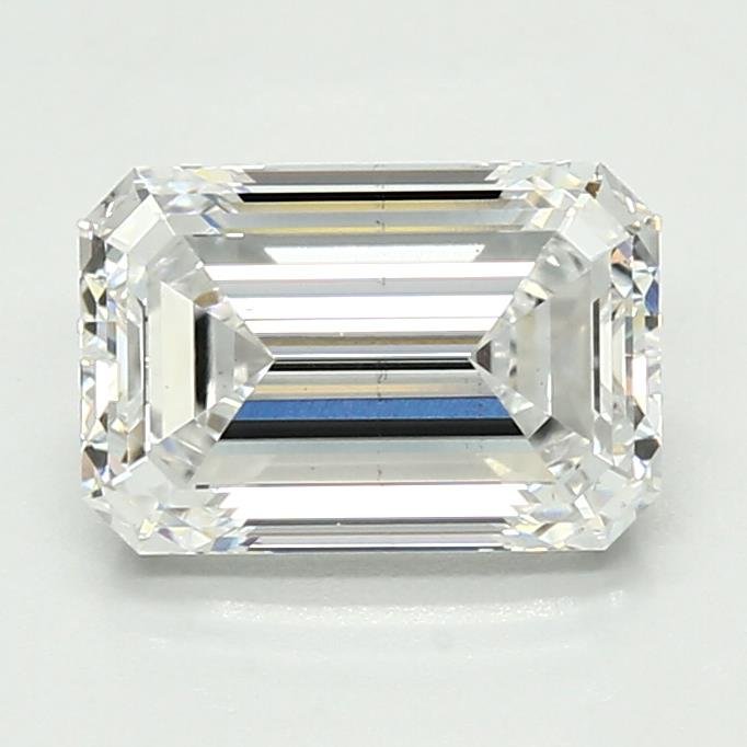 2.03ct D VS2 Excellent Cut Emerald Lab Grown Diamond
