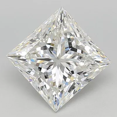 3.11ct G VVS2 Rare Carat Ideal Cut Princess Lab Grown Diamond
