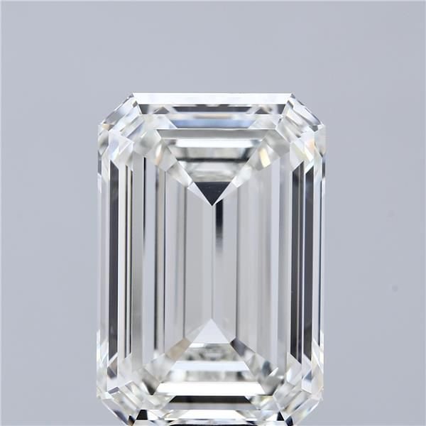 20.10ct H VVS2 Rare Carat Ideal Cut Emerald Lab Grown Diamond