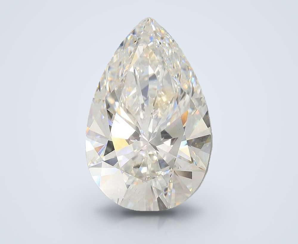 21.02ct F VS1 Rare Carat Ideal Cut Pear Lab Grown Diamond