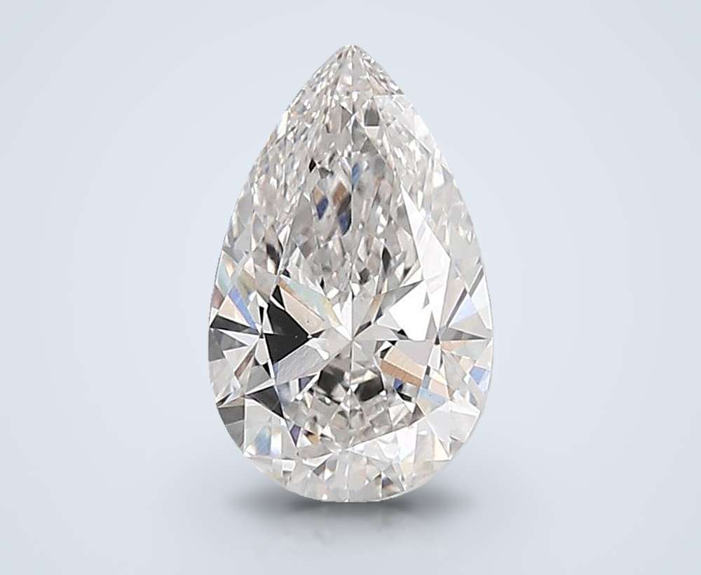 2.02ct F VS1 Rare Carat Ideal Cut Pear Lab Grown Diamond