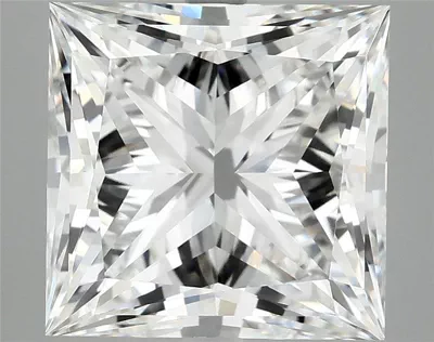 7.03ct E VVS2 Rare Carat Ideal Cut Princess Lab Grown Diamond