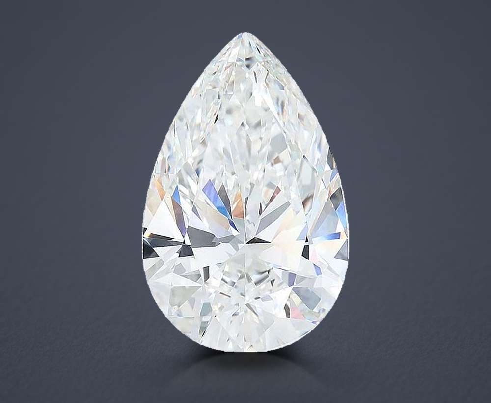 11.26ct F VVS2 Rare Carat Ideal Cut Pear Lab Grown Diamond