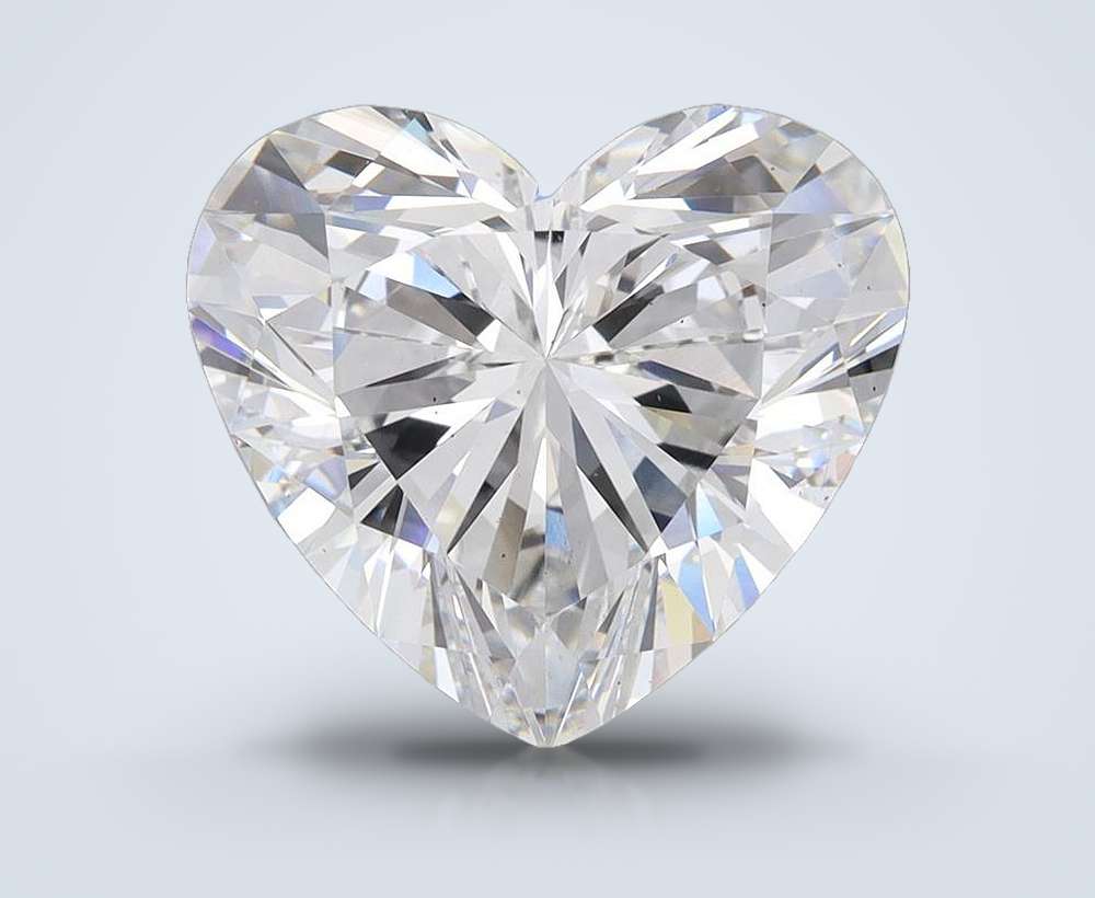 6.22ct F SI1 Rare Carat Ideal Cut Heart Lab Grown Diamond