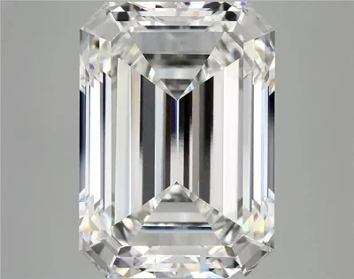 12.47ct F VVS2 Rare Carat Ideal Cut Emerald Lab Grown Diamond