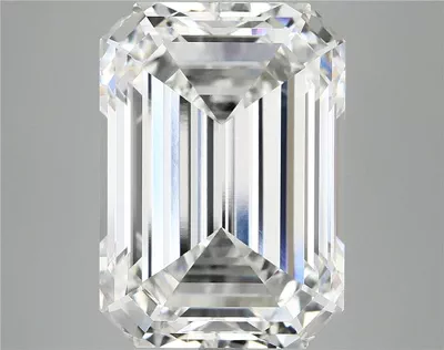12.61ct F VVS2 Rare Carat Ideal Cut Emerald Lab Grown Diamond